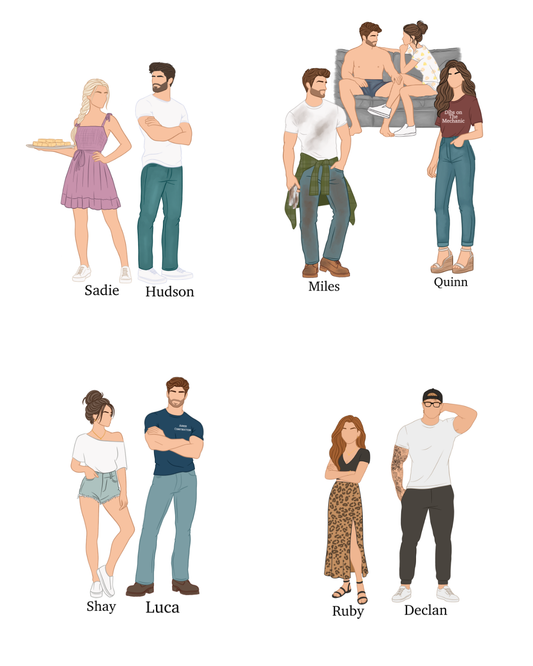Asher Family Character Art Bookmarks
